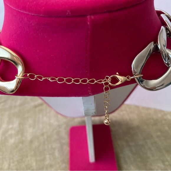 Set of Necklace and Bracelet Gold Tone And Silver | Lightweight | New No Tages - Picture 11 of 11